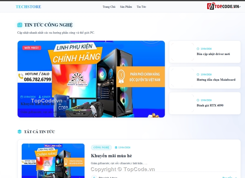 Web bán máy tính,Website bán linh kiện máy tính,Web bán linh kiện máy tính